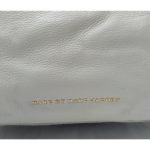 Marc By Marc Jacobs Ivory Pebbled Leather Double Handle Tote Shoulder Bag - Picture 4 of 15